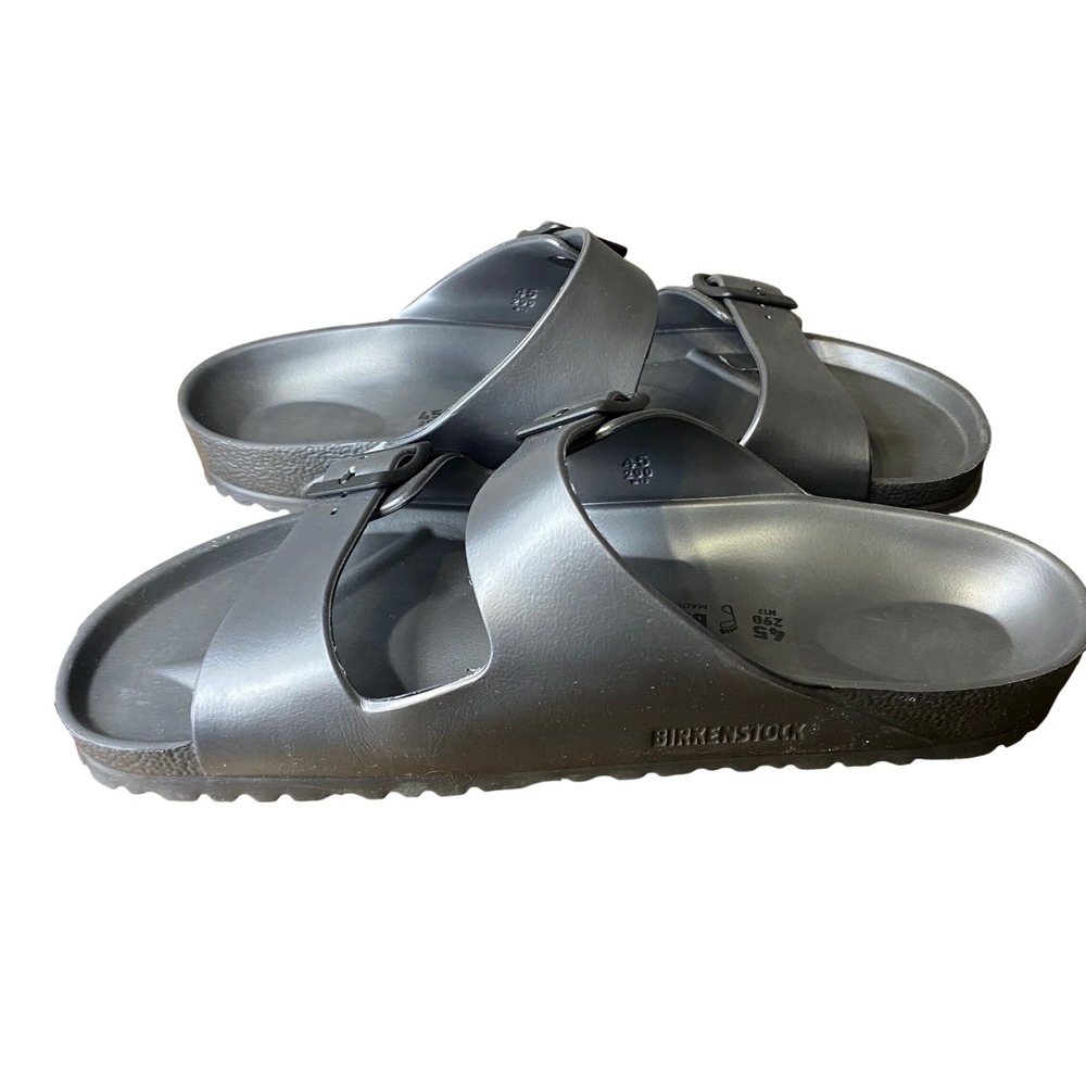 Birkenstock Arizona EVA Anthracite Metallic Gray Sandals Men 12 EU 45 Waterproof - Picture 3 of 11